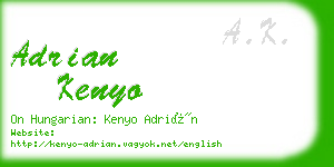 adrian kenyo business card